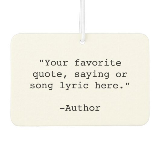 Erstellen Sie Ihr eigenes Angebot Autolufterfrischer (Vorderseite)