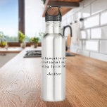 Erstellen Sie Ihr eigenes Angebot Edelstahlflasche<br><div class="desc">Erstellen Sie Ihre eigene Wasserflasche für Anführungszeichen. Großartiges personalisiertes Geschenk einfach Ihren eigenen Text hinzufügen. Funktioniert mit minimalistischer Schrift-Typografie.</div>