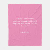 Erstellen Sie Ihr eigenes Angebot Fleecedecke (Vorderseite)