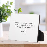 Erstellen Sie Ihr eigenes Angebot Fotoplatte<br><div class="desc">Erstellen Sie Ihre eigene Wohngestaltung für die Anführungsplakette. Fügen Sie Ihr Lieblings-Sprichwort,  Bibelsong lyrischen oder personalisierten Text in minimalistisch Schreibmaschinen Stil Typografie.</div>