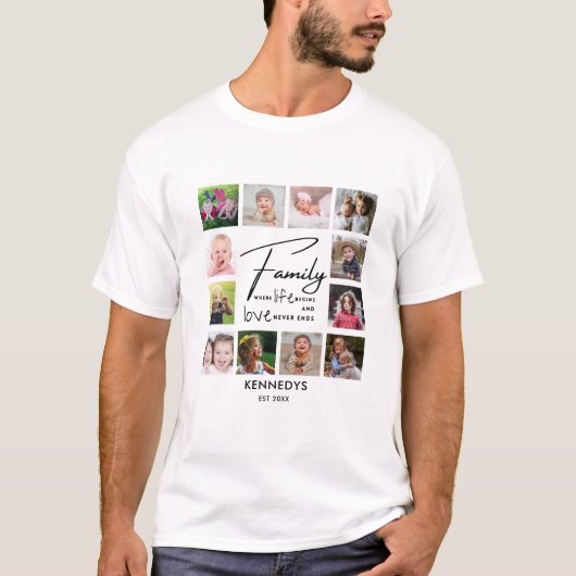 Erstellen Sie Ihr eigenes Angebot für 12 Collage F T-Shirt (Vorderseite)