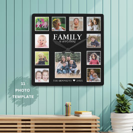 Erstellen Sie Ihr eigenes Angebot für den Familien Quadratische Wanduhr