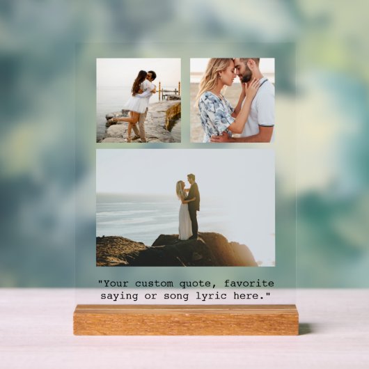 Erstellen Sie Ihr eigenes Angebot für Fotocollagen Acrylschild (Neutral)