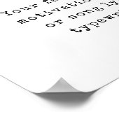 Erstellen Sie Ihr eigenes Angebot für Schreibmasch Poster (Ecke)