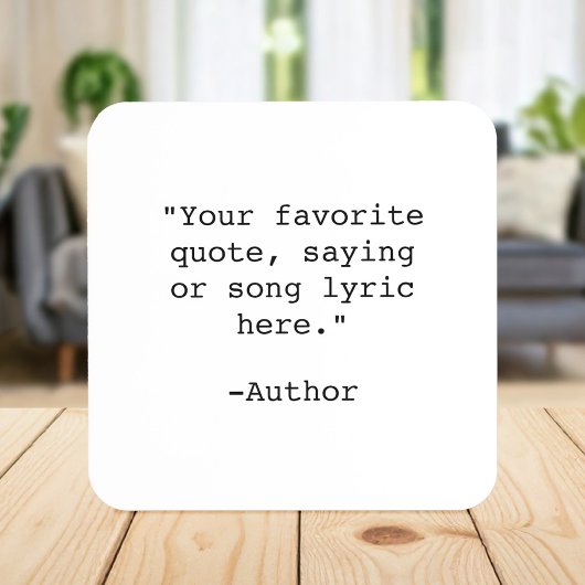 Erstellen Sie Ihr eigenes Angebot Getränkeuntersetzer