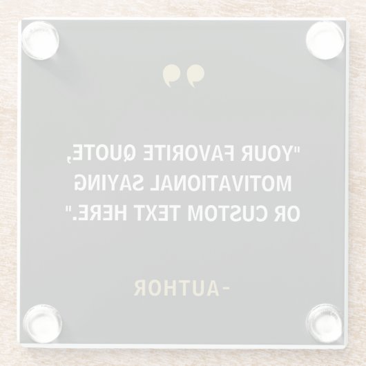 Erstellen Sie Ihr eigenes Angebot Glasuntersetzer (Rückseite)