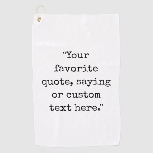 Erstellen Sie Ihr eigenes Angebot Golfhandtuch (Vorderseite)