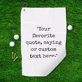Erstellen Sie Ihr eigenes Angebot Golfhandtuch