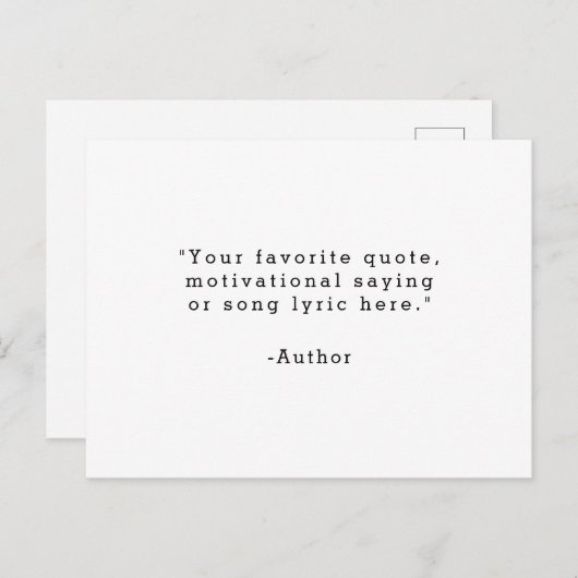 Erstellen Sie Ihr eigenes Angebot Gruß Postkarte (Vorne/Hinten)