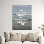 Erstellen Sie Ihr eigenes Angebot Künstlicher Leinwanddruck<br><div class="desc">Entwerfen Sie Ihre eigene,  maßgeschneiderte Leinwand,  personalisieren Sie diese Leinwand mit moderner minimalistischer Typografie und Meereswellen-Landschaft.</div>