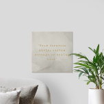 Erstellen Sie Ihr eigenes Angebot Künstlicher Leinwanddruck<br><div class="desc">Erstellen Sie Ihre eigene Leinwand mit minimalistischer Schrift und Grunge Textur.</div>