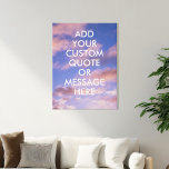 Erstellen Sie Ihr eigenes Angebot Leinwanddruck<br><div class="desc">Entwerfen Sie Ihre eigene Leinwand,  personalisieren Sie diese Leinwand mit moderner minimalistischer Typografie und Sonnenuntergang im Hintergrund.</div>