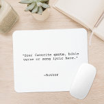 Erstellen Sie Ihr eigenes Angebot Mousepad<br><div class="desc">Erstellen Sie ein eigenes,  individuelles Anführungsmauspad. Funktioniert mit minimalistischer Schrift-Typografie.</div>