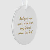 Erstellen Sie Ihr eigenes Angebot Ornament (Vorderseite)