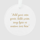 Erstellen Sie Ihr eigenes Angebot Ornament (Vorderseite)