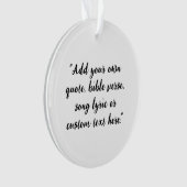 Erstellen Sie Ihr eigenes Angebot Ornament (Vorderseite)