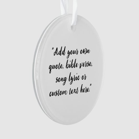 Erstellen Sie Ihr eigenes Angebot Ornament (Vorderseite)