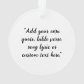 Erstellen Sie Ihr eigenes Angebot Ornament (Rückseite)