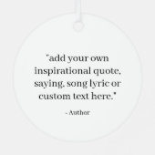 Erstellen Sie Ihr eigenes Angebot Ornament Aus Metall (Rückseite)