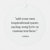 Erstellen Sie Ihr eigenes Angebot Ornament Aus Metall (Vorderseite)