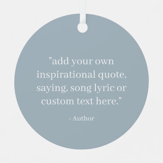 Erstellen Sie Ihr eigenes Angebot Ornament Aus Metall (Vorderseite)