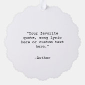 Erstellen Sie Ihr eigenes Angebot Ornament Karte (Rückseite)