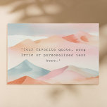 Erstellen Sie Ihr eigenes Angebot Pastel Wüste Lan Künstlicher Leinwanddruck<br><div class="desc">Erstellen Sie Ihre eigenen Imitats Leinwand Wandkunst,  die minimalistische Schrift Typografie und pastellfarbene Wüstenlandschaft Hintergrund.</div>