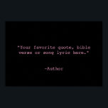 Erstellen Sie Ihr eigenes Angebot Poster<br><div class="desc">Erstellen Sie Ihre eigene,  maßgeschneiderte Poster-Wandkunst mit minimalistischer Schrift.</div>