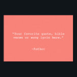 Erstellen Sie Ihr eigenes Angebot Poster<br><div class="desc">Erstellen Sie Ihre eigene,  maßgeschneiderte Poster-Wandkunst mit minimalistischer Schrift.</div>