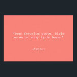 Erstellen Sie Ihr eigenes Angebot Poster<br><div class="desc">Erstellen Sie Ihre eigene,  maßgeschneiderte Poster-Wandkunst mit minimalistischer Schrift.</div>