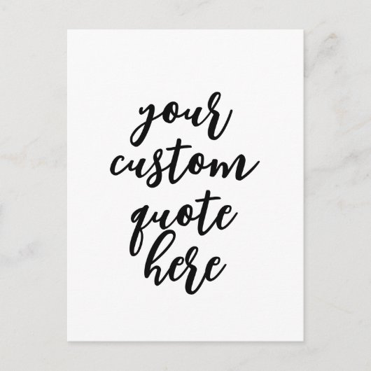 Erstellen Sie Ihr eigenes Angebot Postkarte (Vorderseite)