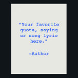 Erstellen Sie Ihr eigenes Angebotsposter Poster<br><div class="desc">Erstellen Sie Ihre eigene,  maßgeschneiderte Poster-Wandkunst mit minimalistischer Schrift.</div>