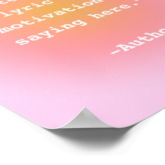 Erstellen Sie Ihr eigenes Angebotsposter Poster (Ecke)