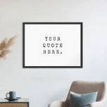 Erstellen Sie Ihr eigenes Angebotsposter Poster<br><div class="desc">Erstellen Sie Ihre eigene,  individuell zugeschnittene Poster-Wandkunst mit minimalistisch bedrückter Schreibmaschinentypografie,  die Sie mit motivierend Sprichwort,  Liedtexten oder benutzerdefinierten Texten personalisieren können</div>