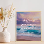 Erstellen Sie Ihr eigenes Angebotsposter Poster<br><div class="desc">Mit minimalistischer Schrift-Typografie über die Meereslandschaft des Sonnenuntergangs mit Wellen und Himmel</div>