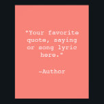 Erstellen Sie Ihr eigenes Angebotsposter Poster<br><div class="desc">Erstellen Sie Ihre eigene, maßgeschneiderte Poster-Wandkunst mit minimalistischer Schrift.</div>