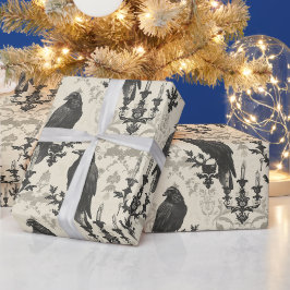Erstellen Sie Ihr eigenes antikes gotisches Raben- Geschenkpapier