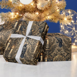 Erstellen Sie Ihr eigenes antikes gotisches Raben- Geschenkpapier