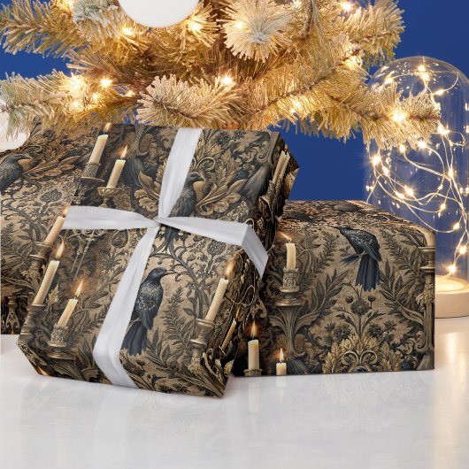 Erstellen Sie Ihr eigenes antikes gotisches Raben- Geschenkpapier (Feiertage)