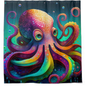 Erstellen Sie Ihr eigenes Aquarell-Niedlich-Sea-Oc Duschvorhang (Vorderseite)