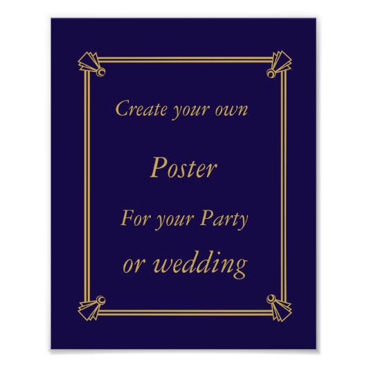 Erstellen Sie Ihr eigenes Art Deco Foto Poster (Vorne)