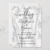 Erstellen Sie Ihr eigenes B&W XRay Lily der Valley Einladung (Vorderseite)