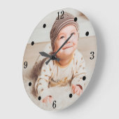 Erstellen Sie Ihr eigenes Baby-Foto Große Wanduhr (Winkel)