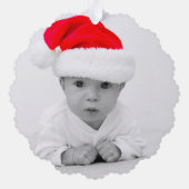 Erstellen Sie Ihr eigenes Baby-Foto Ornament Karte (Rückseite)