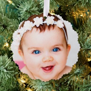 Erstellen Sie Ihr eigenes Baby-Foto Ornament Karte