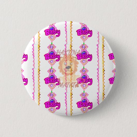 Erstellen Sie Ihr eigenes Baby Fun Lion Cub Textde Button (Vorderseite)