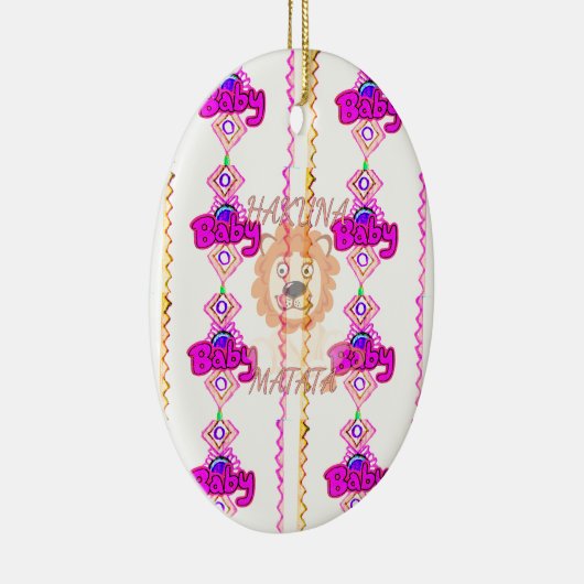 Erstellen Sie Ihr eigenes Baby Fun Lion Cub Textde Keramikornament (Rechts)