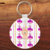 Erstellen Sie Ihr eigenes Baby Fun Lion Cub Textde Schlüsselanhänger (Vorderseite)