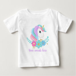 Erstellen Sie Ihr eigenes Baby Unicorn Kopf & Blum Baby T-shirt