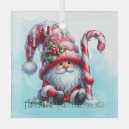 Erstellen Sie Ihr eigenes Bartmint Weihnachtsgnome Ornament Aus Glas